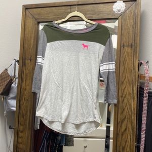 Victoria’s Secret pink three-quarter length baseball tee